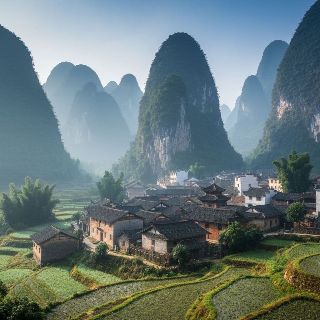 Hidden Villages Among the Karst Mountains